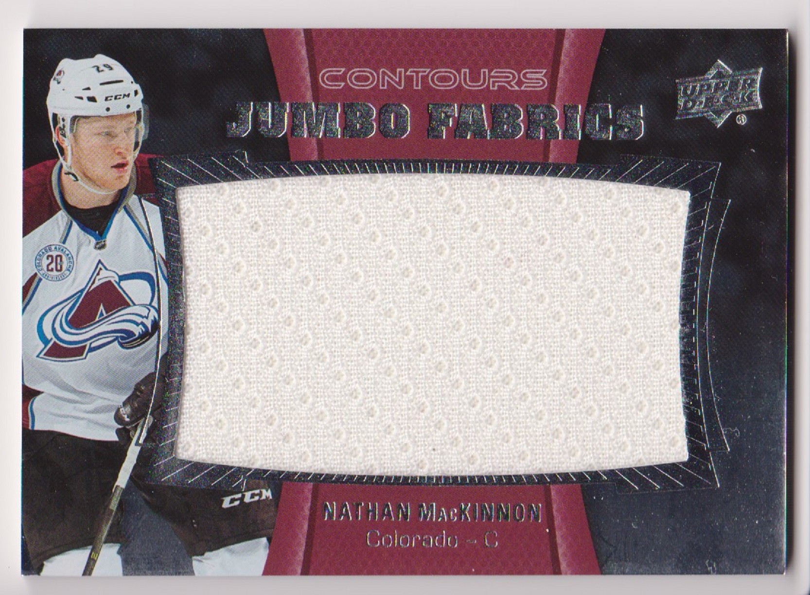 (image for) 2015-16 Upper Deck Contours Jumbo Fabrics #JJNM Nathan MacKinnon